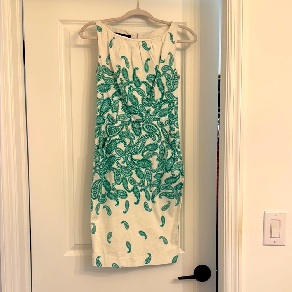 NINE WEST Elegant Green Paisley Dress - Picture 3 of 12
